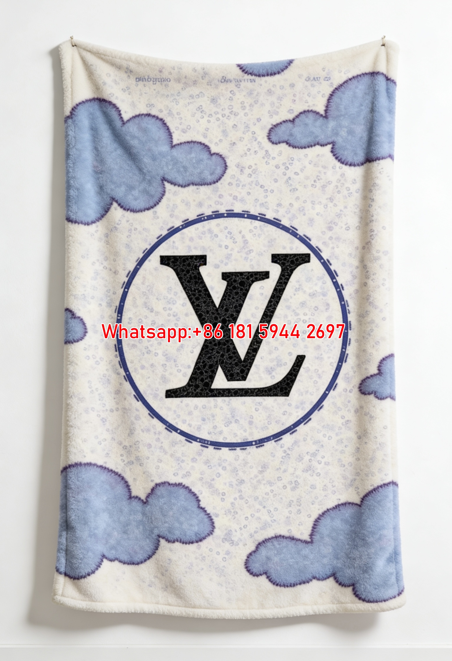 Pastel Cloud LV Pattern Flannel Blanket 298